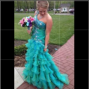 Turquoise prom dress